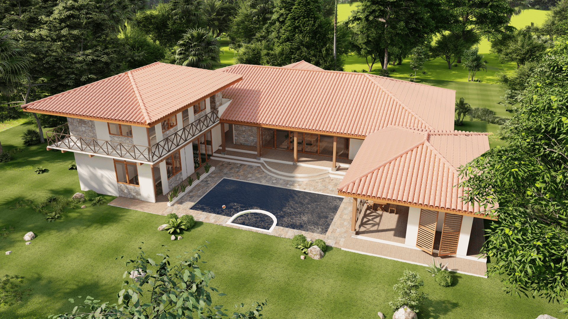 Casa campestre con piscina